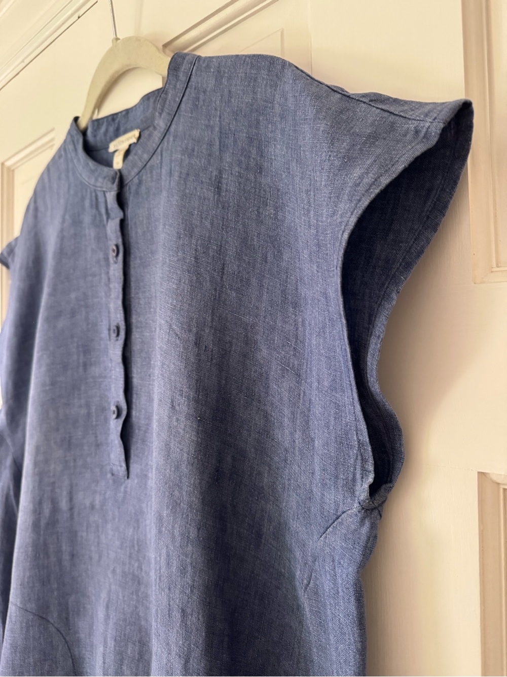Eileen Fisher Blue Linen Dress - Picture 3 of 5